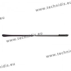 Branches en maillechort - Gun - Embouts noirs - Tenon 1,3 mm