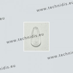 Clip on nose pads with air cushion 15 mm - silicone - 1 pair