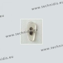 B+L type nose pads 17 mm - PVC - crystal colour - 5 pairs