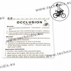Feuille d'occlusion 0,0 opaque Globi vélo - 1 pièce
