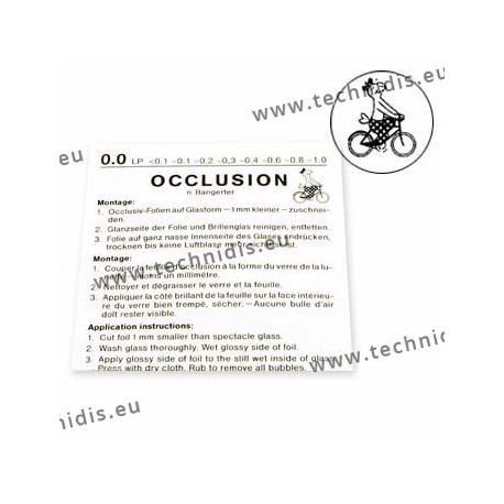 Feuille d'occlusion 0,0 opaque Globi vélo - 3 pièces