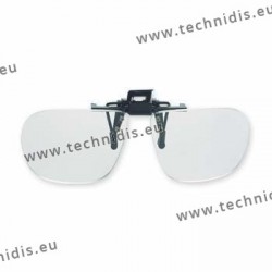 Spring flip up glasses - large model - AC lenses + 1.0