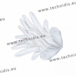 Gants blancs en microfibre - 26 cm