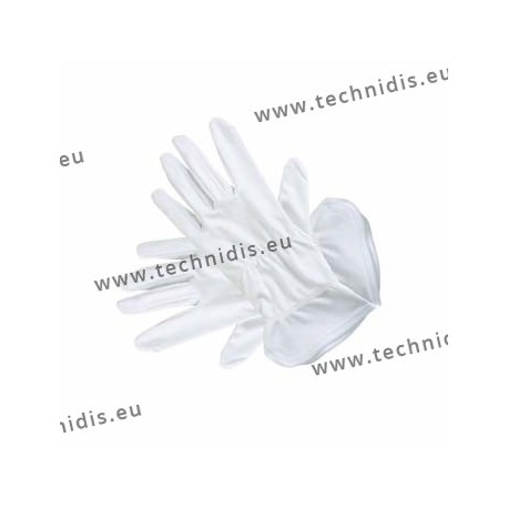 White microfiber gloves - 26 cm