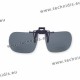 Polarized spring flip up glasses - plastic mechanism - straight shape - grey