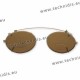 Oval clip - 50 x 38.5 - non polarized - golden hooping