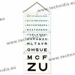 Monoyer sight test - 5 meters