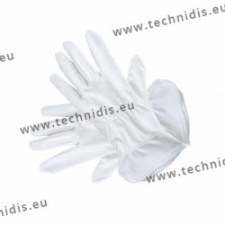 Gants blancs en microfibre - 28 cm