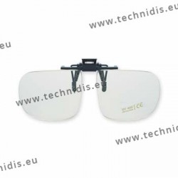 Spring flip up glasses for the protection of corrective lenses