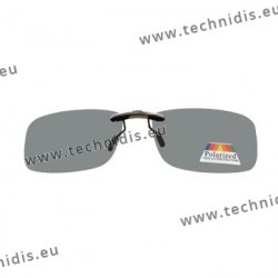 Sun clips with mini mechanism - Grey - Rectangular form