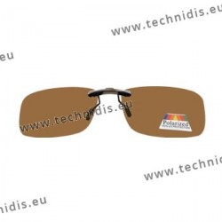 Sun clips with mini mechanism - Brown - Rectangular form