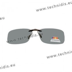 Sun clips with mini mechanism - Grey - Rectangular form