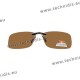 Sun clips with mini mechanism - Brown - Rectangular form