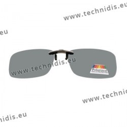 Sun clips with mini mechanism - Grey - Rectangular form