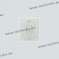 B+L type nose pads 13 mm -  PVC - transparent - 5 pairs