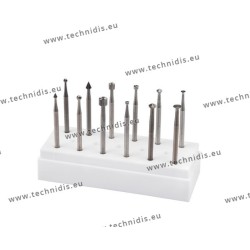 Set of 12 cutters in tool steel